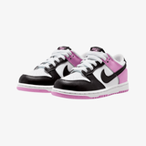 preschool nike dunk low (off white/black-lt magenta)