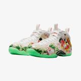 mens nike air foamposite one premium (white/lt poison green)