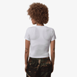 womens jordan flight s/s tee (white)