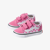 preschool vans old skool v (color theory checkerboard pink)