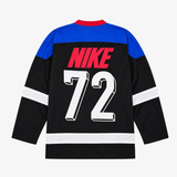mens nike sportswear club varsity jersey (black/old royal/sail/university red)