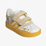 toddler adidas vl court winnie cf i (white/yellow/black)