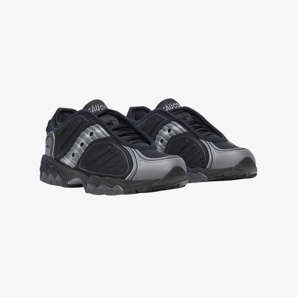 mens saucony matrix (black/metallic silver)