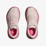 preschool hoka clifton 10 (cream/pink)