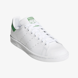 womens adidas stan smith (white/green)