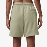 womens jordan flight fleece shorts (ivory green)