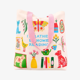 ban.do i'd rather be home reading canvas tote