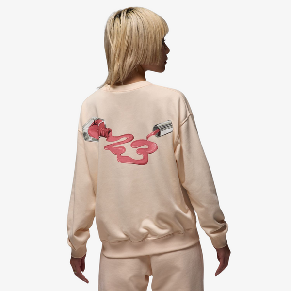 womens jordan brooklyn fleece sweatshirt (pink)