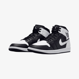 mens jordan 1 mid se (black/white-black)