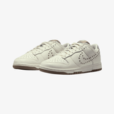 womens nike dunk low (sail/metallic silver-mink brown)