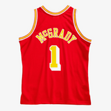 mens mitchell and ness tracy mcgrady jersey (red/yellow)