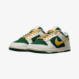 mens nike dunk low retro (sail/university gold-fir-university red)