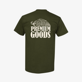 mens premiumgoods eagle logo s/s tee (hunter green)