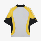 mens adidas x brain dead football jersey (silver metallic)