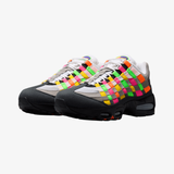 mens nike air max 95 big bubble woven (white/purple dynasty)