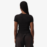 womens jordan flight s/s tee (black)