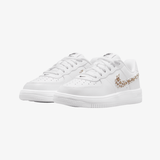 preschool nike force 1 low (white/leopard)