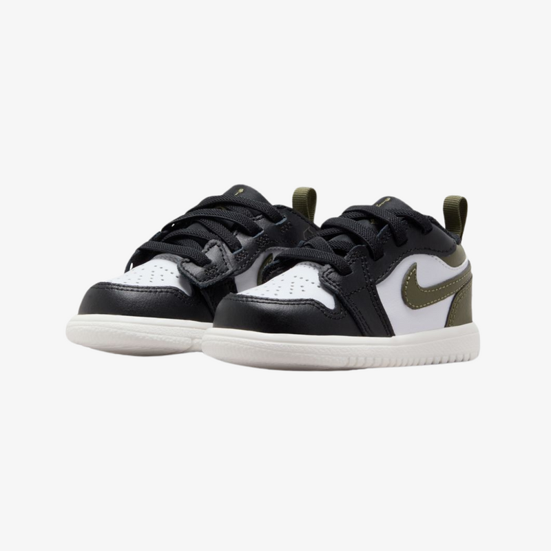 toddler jordan 1 low alt (black/white/medium olive)