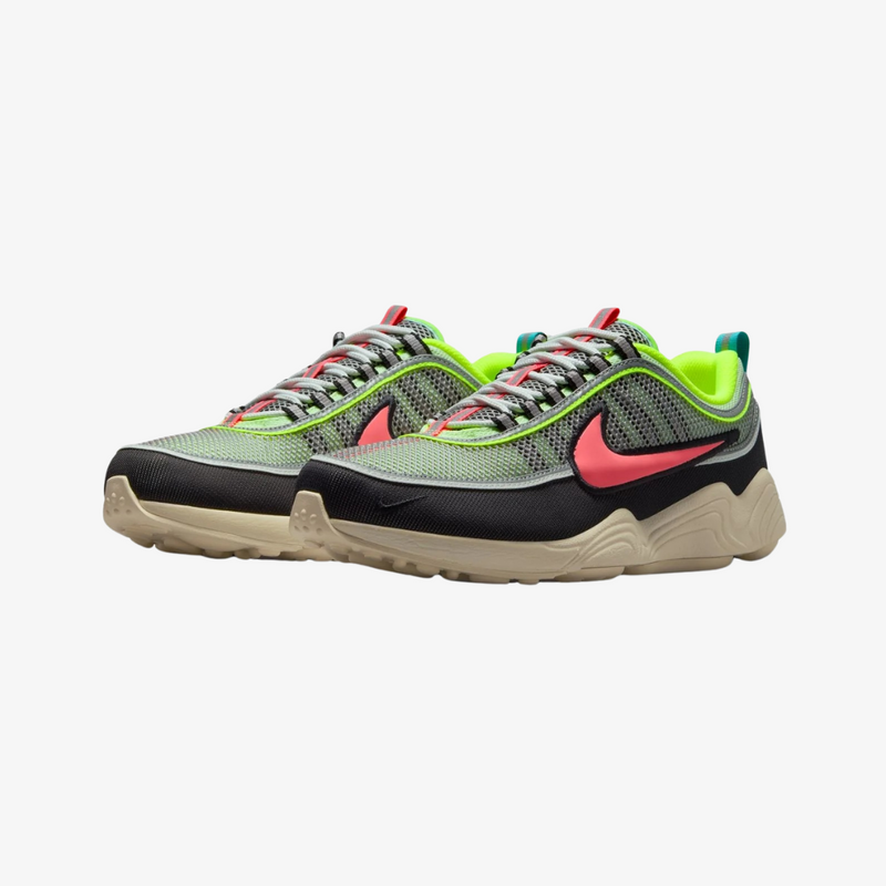 mens nike air zoom spiridon (barely volt/hot punch)