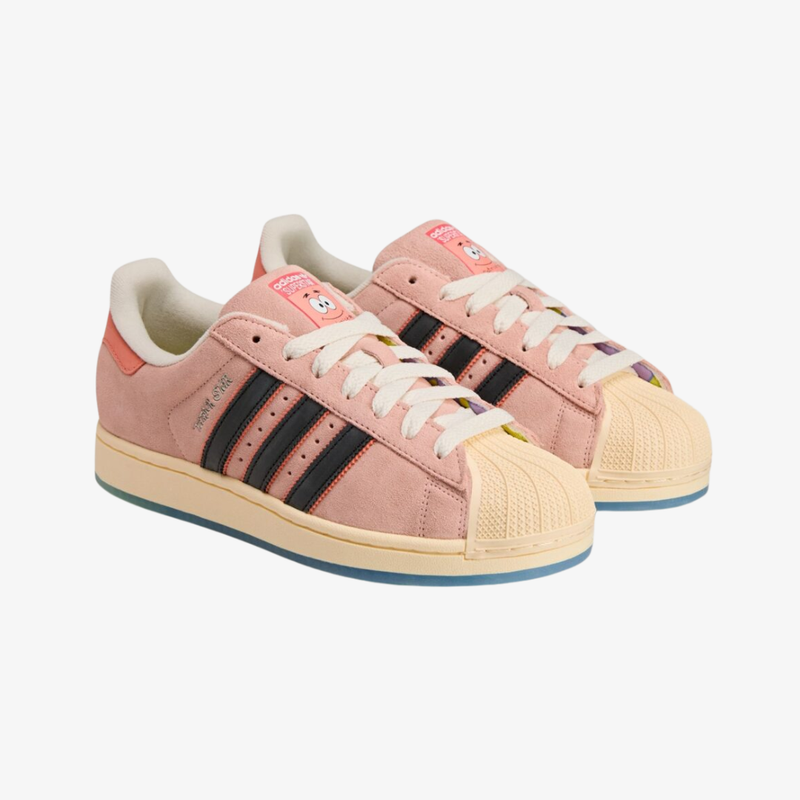 mens adidas x patrick superstar (black/wonder clay)