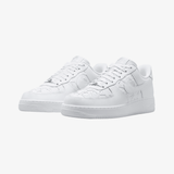 mens nike air force 1 '07 edge (white/white-metallic silver)