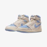 womens jordan 1 retro high og (pale ivory/psychic blue)