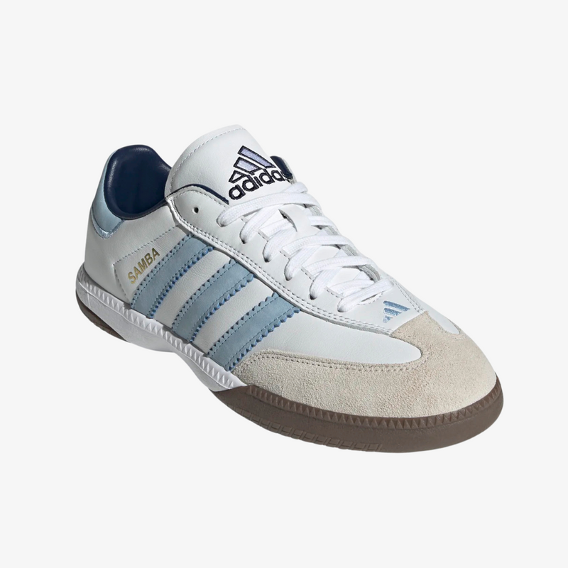 mens adidas samba mn (white/clear sky/gum)