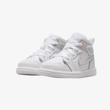 toddler jordan 1 mid se (white/field silver-white)