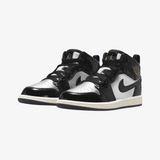 preschool jordan 1 mid se (black/metallic gold)