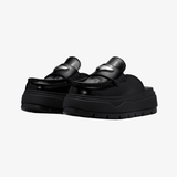 womens jordan mule (black/metallic silver)