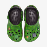 gradeschool crocs minecraft green classic clog (grass block)
