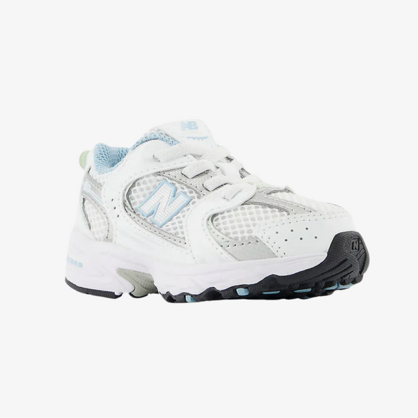 toddler new balance 530 bungee (silver/white)
