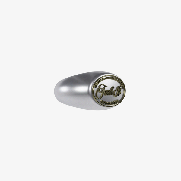 huf fuck it signet ring (silver)