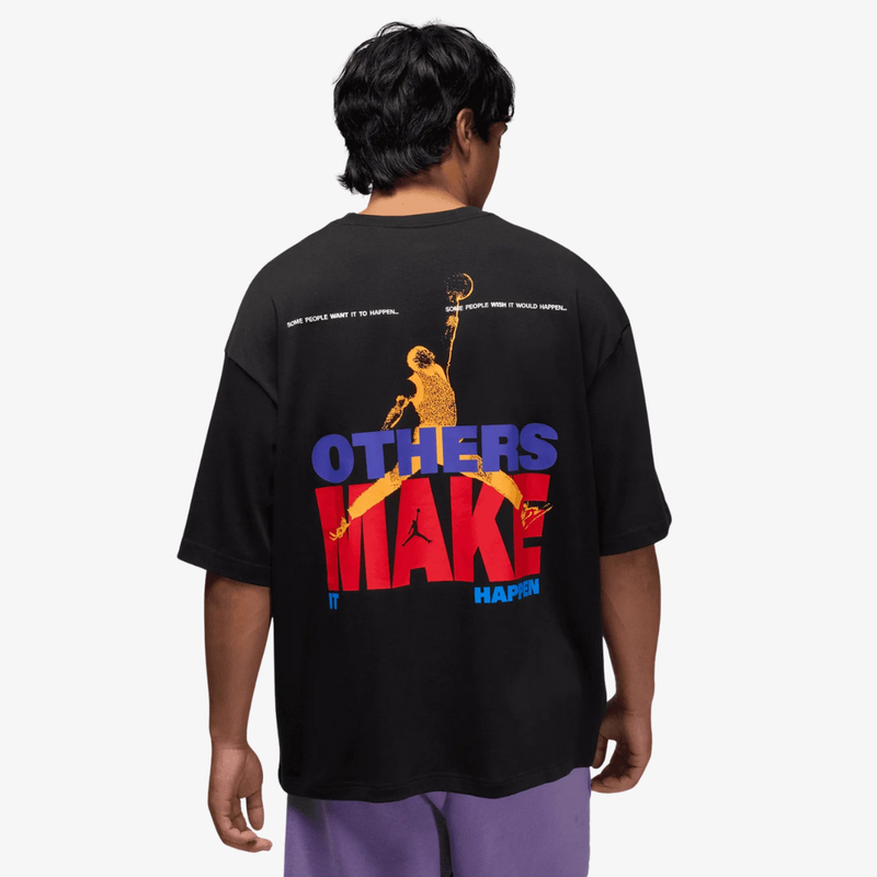 mens jordan reissue oversized s/s crew (black)