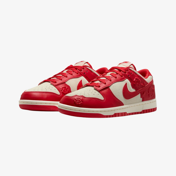 womens nike dunk low (coconut milk/university red)