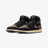 mens jordan 1 mid se (black/olive grey)