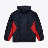 mens mitchell & ness nfl playmaker full zip current houston texans (navy)
