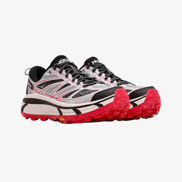 mens hoka mafate speed 2 (grey/red/black)