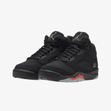 preschool jordan 5 retro (black/black-picante red-glow n the dark)