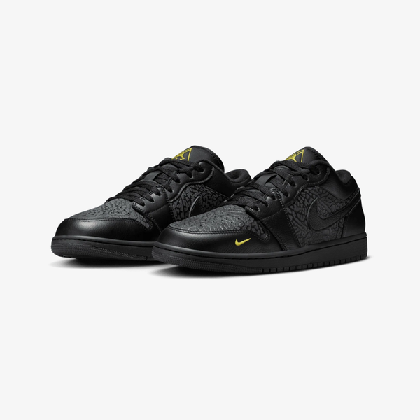 mens jordan 1 low se (black/tour yellow)