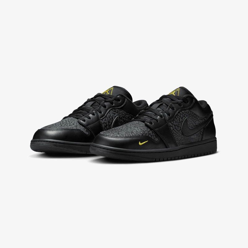 mens jordan 1 low se (black/tour yellow)