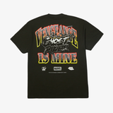 mens huf x marvel ghost rider vengeance s/s tee (washed black)