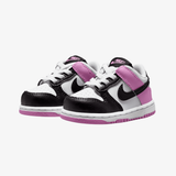 toddler nike dunk low (off white/black-lt magenta)