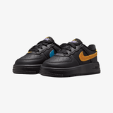 toddler nike force 1 low (black/action grape)