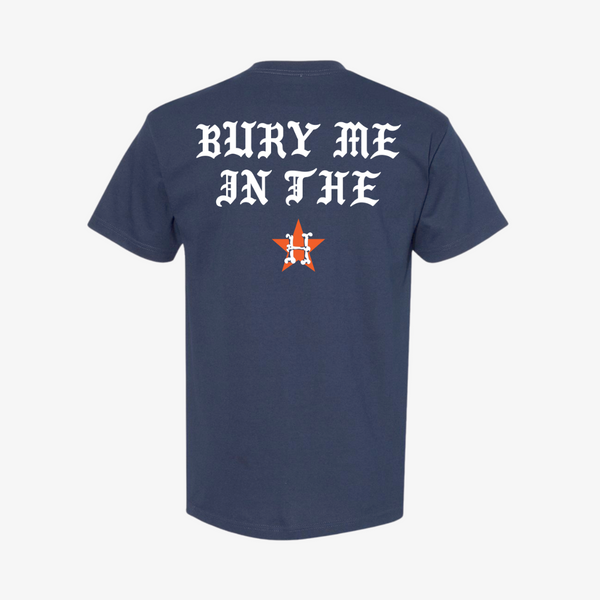 mens ridin' dirty bury me s/s tee (washed navy)