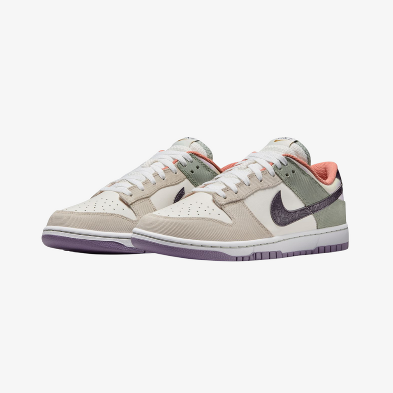 mens nike dunk low se (sail/gridiron)