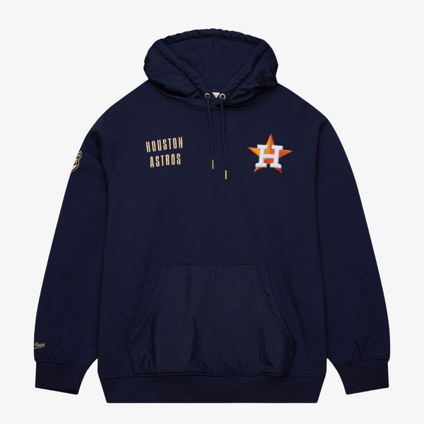 mens mitchell & ness houston astros current logos team fleece hoodie (navy)