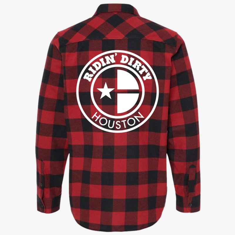 mens ridin' dirty og logo flannel (red/black)