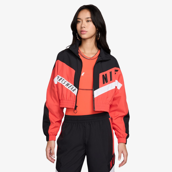 womens nike sportswear jacket (light crimson/black)