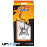 naruto shippuden shuriken 3d metal keychain